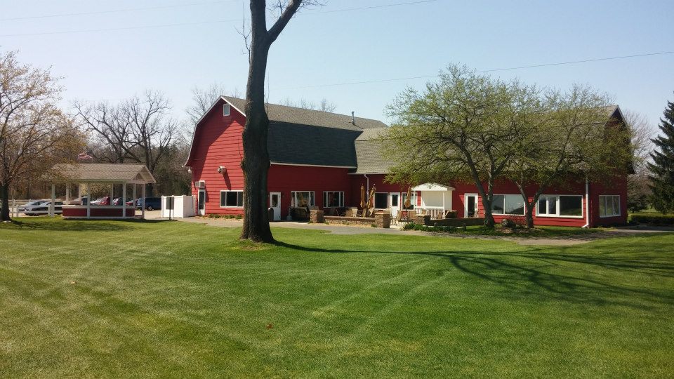 Barn on golf course 